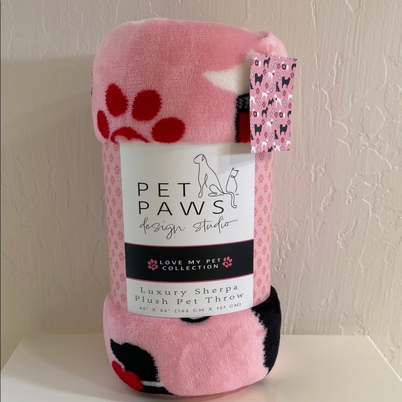 pet paws design studio Other - Sherpa Plush Pet Throw